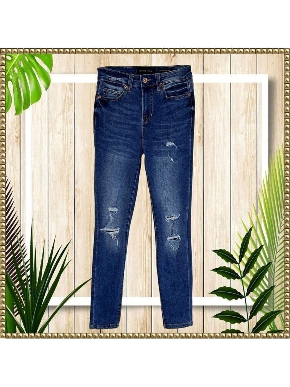 Kendall + Kylie High Rise Distressed Ankle Jeans Size 25